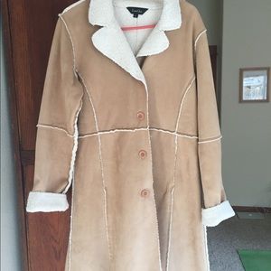 Faux suede coat